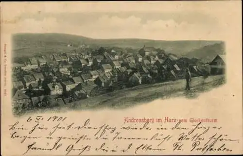 Ak Sankt Andreasberg Braunlage im Oberharz, Teilansicht, Blick vom Glockenturm