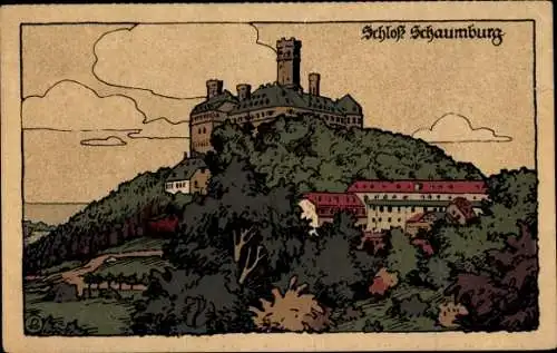 Ak Balduinstein an der Lahn, Schloss Schaumburg