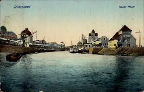 Ak Düsseldorf am Rhein, Neuer Hafen