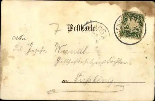 Litho München, Maximilianeum, Brücke