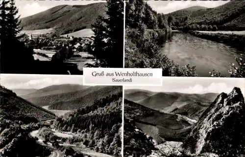 Ak Wenholthausen Eslohe im Sauerland, Panorama, Teilansichten