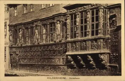 Ak Hildesheim in Niedersachsen, Kaiserhaus, Fassadendetail