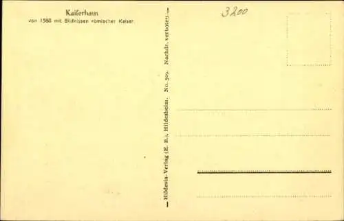 Ak Hildesheim in Niedersachsen, Kaiserhaus, Fassadendetail