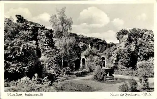 Ak Kaiserswerth Düsseldorf am Rhein, Ruine der Barbarossa-Pfalz