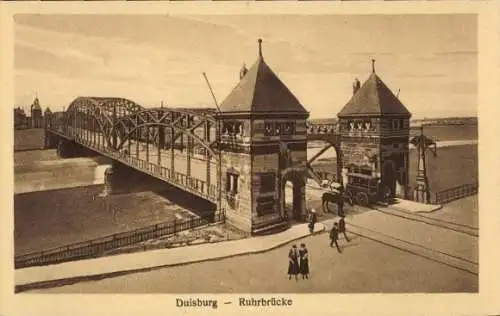 Ak Duisburg im Ruhrgebiet, Ruhrbrücke