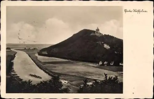 Ak Porta Westfalica an der Weser, Panorama, Denkmal