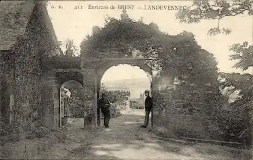 Ak Landévennec Finistère, Porte