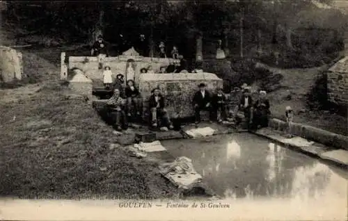 Ak Goulven Finistère, Fontaine de St-Goulven