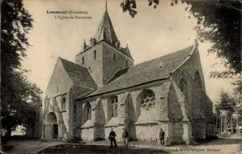 Ak Lanmeur Finistere, Die Kirche von Kernitron