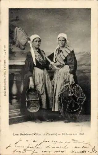 Ak Les Sables d'Olonne Vendée, Fischerfrauen im Jahr 1866