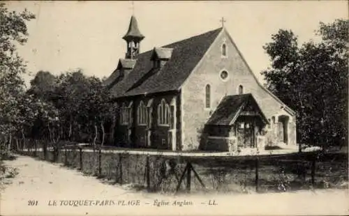 Ak Le Touquet Paris Plage Pas de Calais, Eglise Anglais