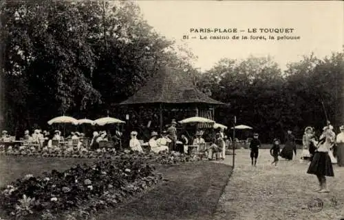 Ak Le Touquet Paris Plage Pas de Calais, Casino de la Foret, Pelouse