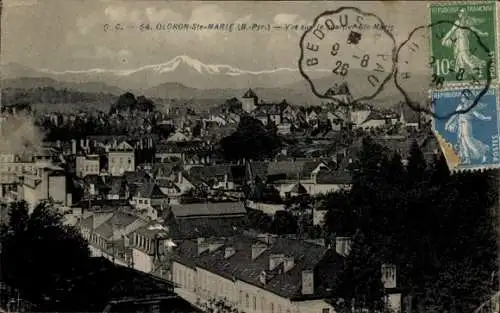 Ak Oloron Sainte Marie Pyrénées Atlantiques, Vue sur le quartier Ste Marie