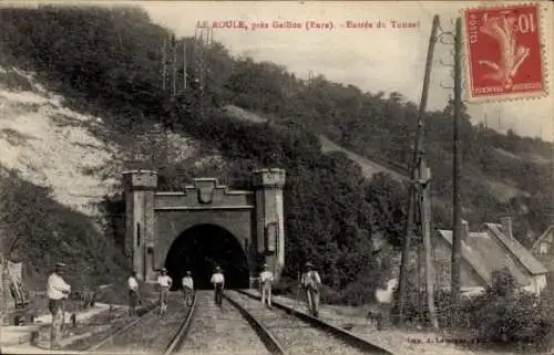 Ak Villers-sur-le-Roule Eure, Tunneleingang