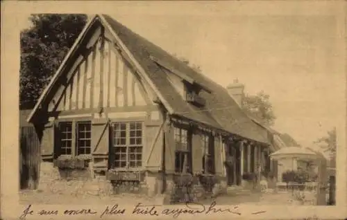 Ak Les Damps Eure, über Pont de la Arche, Fachwerkhaus