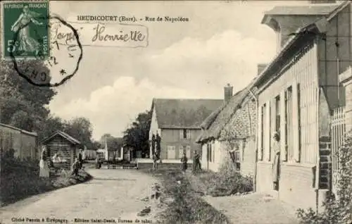 Ak Heudicourt Ihr, Rue de Napoléon