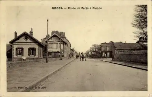 Ak Gisor gehört Ihnen, Route von Paris nach Dieppe