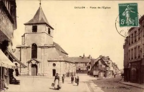 Ak Gaillon Ihr, Place de la Église