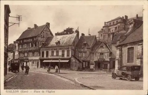 Ak Gaillon Ihr, Place de Église