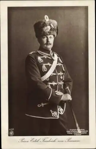 Ak Eitel Friedrich Prinz von Preußen, Husarenuniform, Portrait