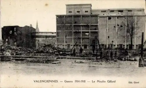 Ak Valenciennes Nord, Moulin Gillard, Grande Guerre