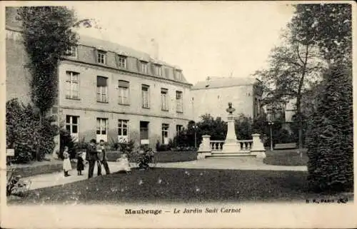 Ak Maubeuge Nord, Jardin Sadi Carnot