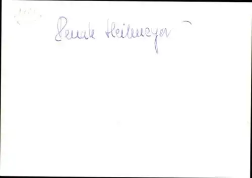 Ak Schauspielerin Renate Heilmeyer, Portrait, Autogramm