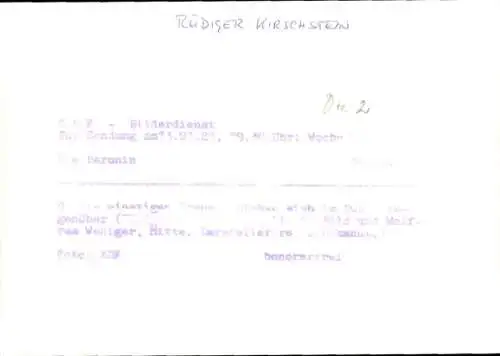 Ak Schauspieler Rüdiger Kirschstein, Filmszene, Autogramm