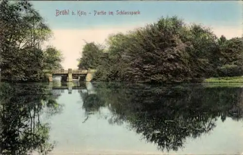 Ak Brühl in Westfalen, Partie im Schlosspark