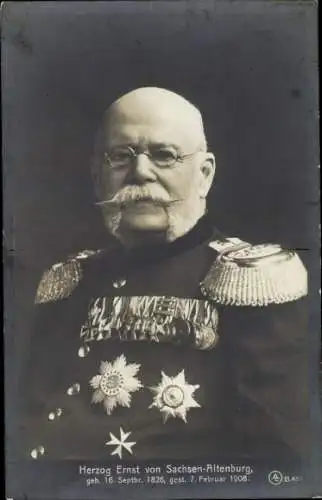 AK Portrait Ernst II. Herzog von Sachsen-Altenburg