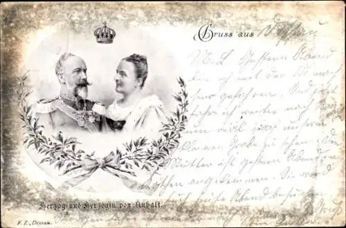 AK Portrait Herzog und Herzogin von Anhalt