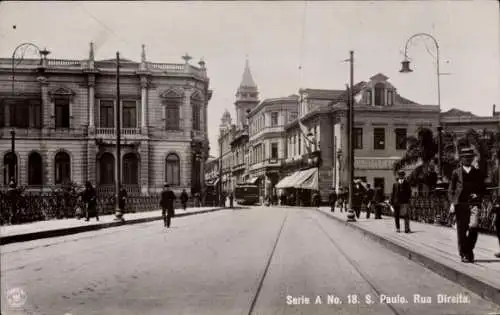 Ak São Paulo Brasilien, Rua Direita