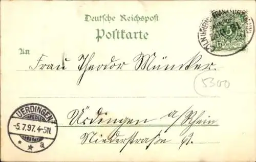 Litho Bad Godesberg Bonn am Rhein, Gesamtansicht, Burgruine, Siebengebirge, Kurpark