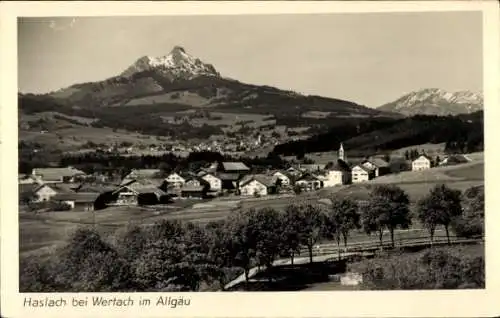 Ak Haslach Wertach im Allgäu, Gesamtansicht