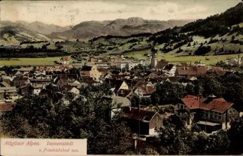 Ak Immenstadt im Allgäu Schwaben, Totalansicht, Blick von Friedrichsbad