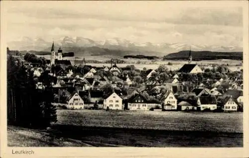 Ak Leutkirch im Allgäu Württemberg, Panorama vom Ort