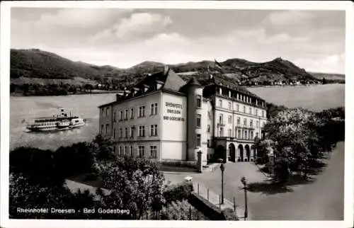 Ak Bad Godesberg Bonn am Rhein, Rheinhotel Dreesen, Dampfer