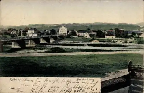 Ak Kettwig vor der Brücke Kettwig Essen im Ruhrgebiet, Gesamtansicht