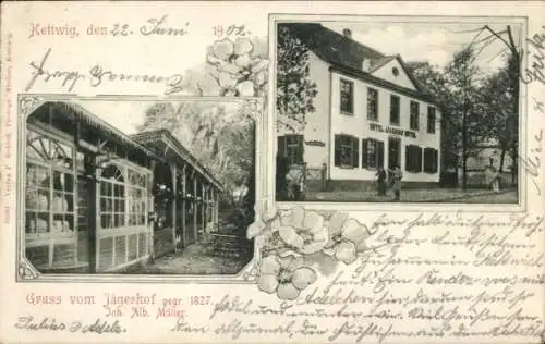 Ak Kettwig Essen im Ruhrgebiet, Hotel Jägerhof