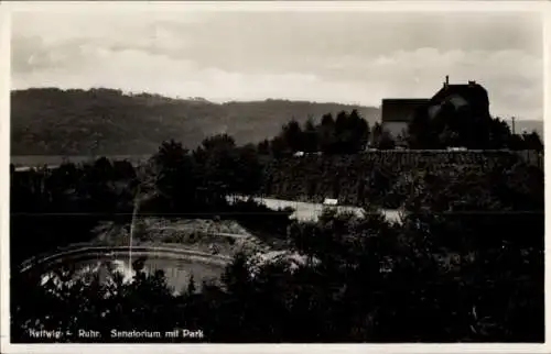 Ak Kettwig Essen im Ruhrgebiet, Sanatorium, Park