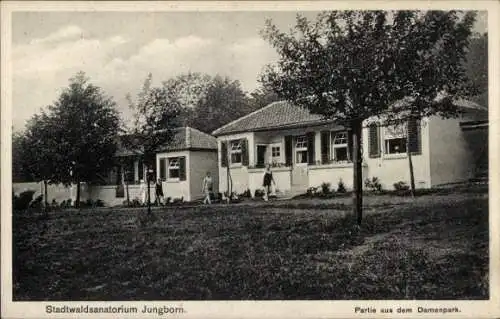 Ak Kettwig Essen im Ruhrgebiet, Stadtwaldsanatorium Jungborn, Damenpark