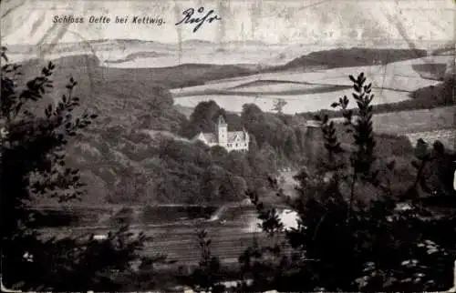 Ak Kettwig Essen im Ruhrgebiet, Haus Oefte, Schloss Oefte, Panorama