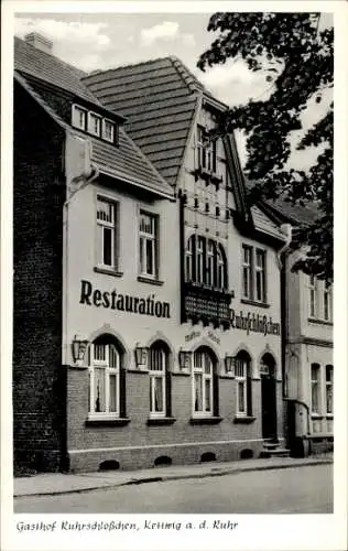 Ak Kettwig Essen im Ruhrgebiet, Gasthof Ruhrschlösschen, Werdenerstraße 5