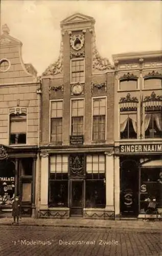 Ak Zwolle Overijssel Niederlande, 't Modelhuis, Diezerstraat, Singer Nähmaschinen