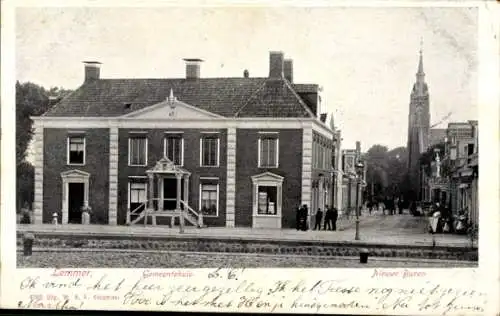 Ak LemmerFriesland Niederlande, Rathaus