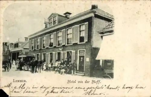 Ak LemmerFriesland Niederlande, Hotel van der Hoff