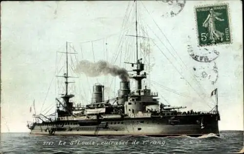 Ak Französisches Kriegsschiff Saint Louis, Französische Marine