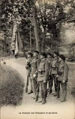 Ak Die Jägerflagge und ihre Wache