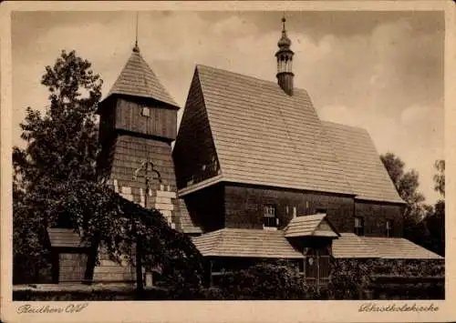 Ak Bytom Beuthen Oberschlesien, Schrotholzkirche