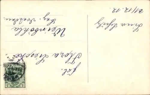 Präge Ak Glückwunsch Neujahr, Häuser, Winter